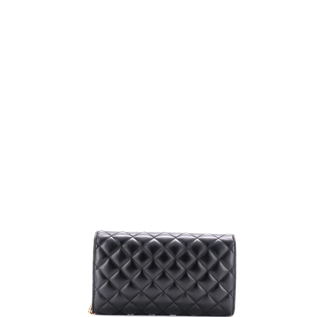 Icon Wallet on Chain Quilted Leather - Deep Luxury