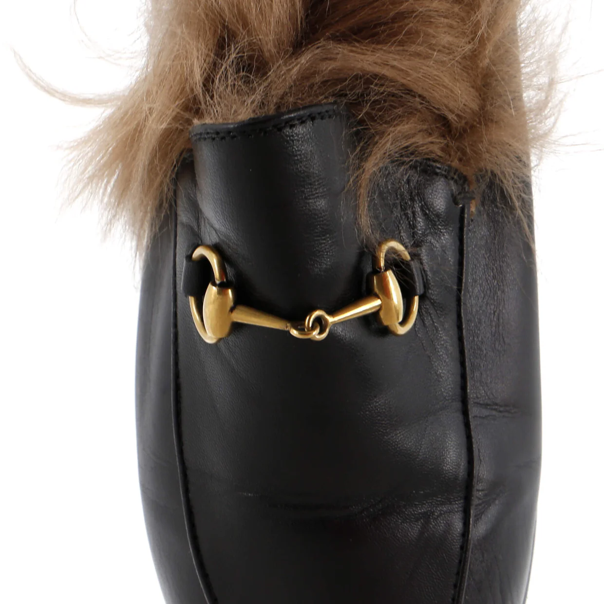 Women's Jordaan Loafers Leather with Fur - Deep Luxury