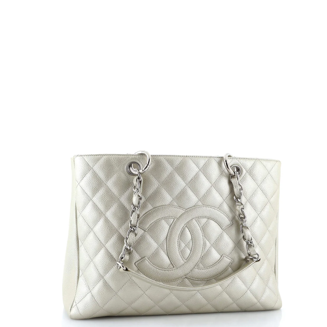 Grand Shopping Tote Quilted Caviar - Deep Luxury