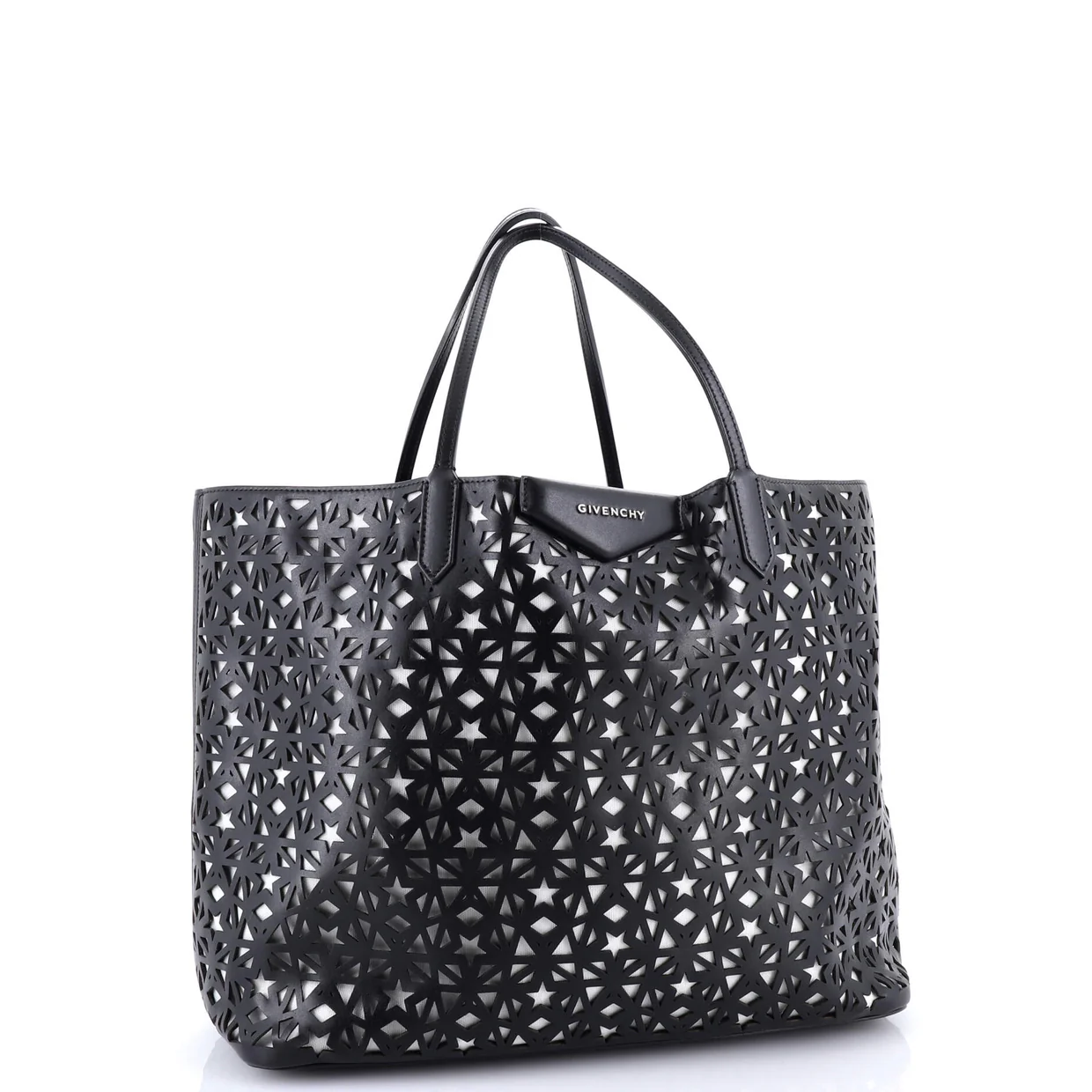 Antigona Shopper Laser Cut Leather Large - Deep Luxury