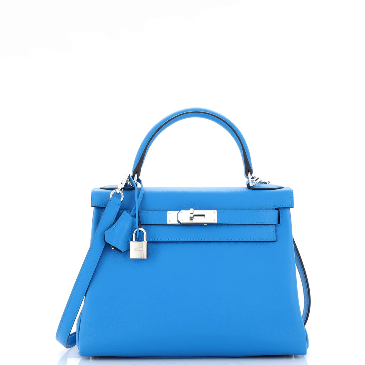 Kelly Handbag Verso Evercolor with Palladium Hardware 28 - Deep Luxury