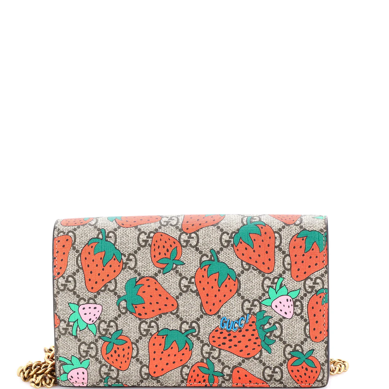Chain Wallet Printed GG Coated Canvas - Deep Luxury