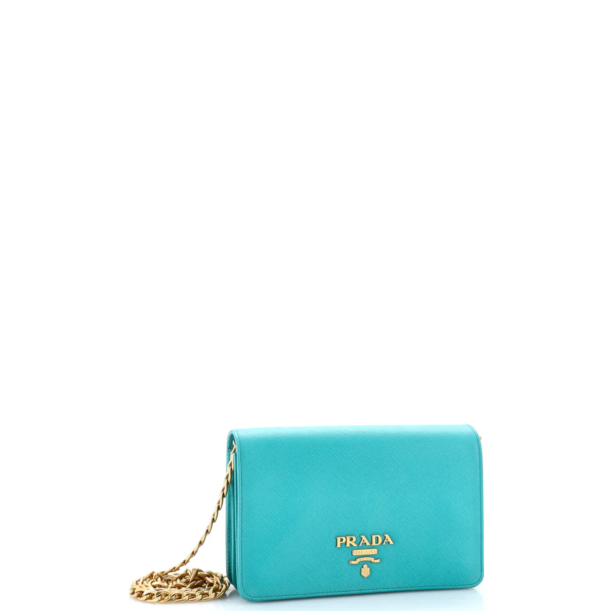 Chain Wallet Crossbody Saffiano Leather - Deep Luxury