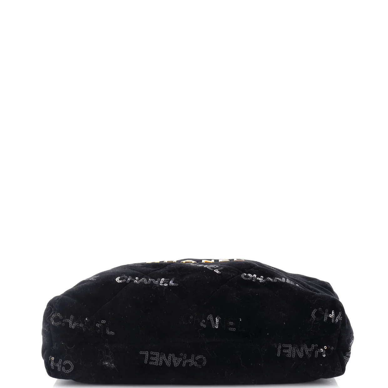 22 Chain Hobo Quilted Velvet with Sequins Small - Deep Luxury