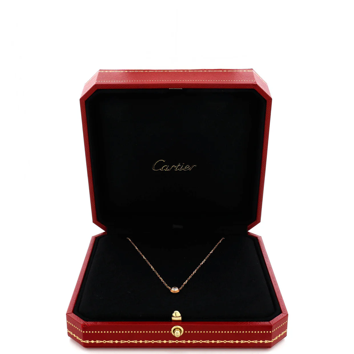 Cartier D'Amour Pendant Necklace 18K Rose Gold with Diamond Large - Deep Luxury