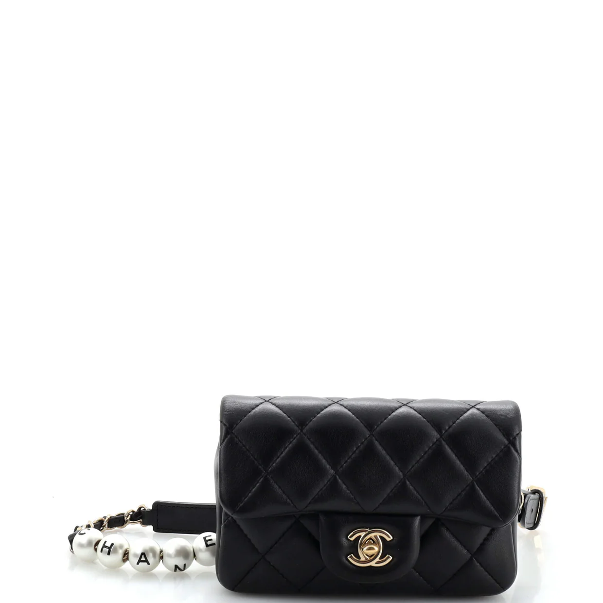 My Precious Pearls Waist Bag Quilted Lambskin Mini - Deep Luxury