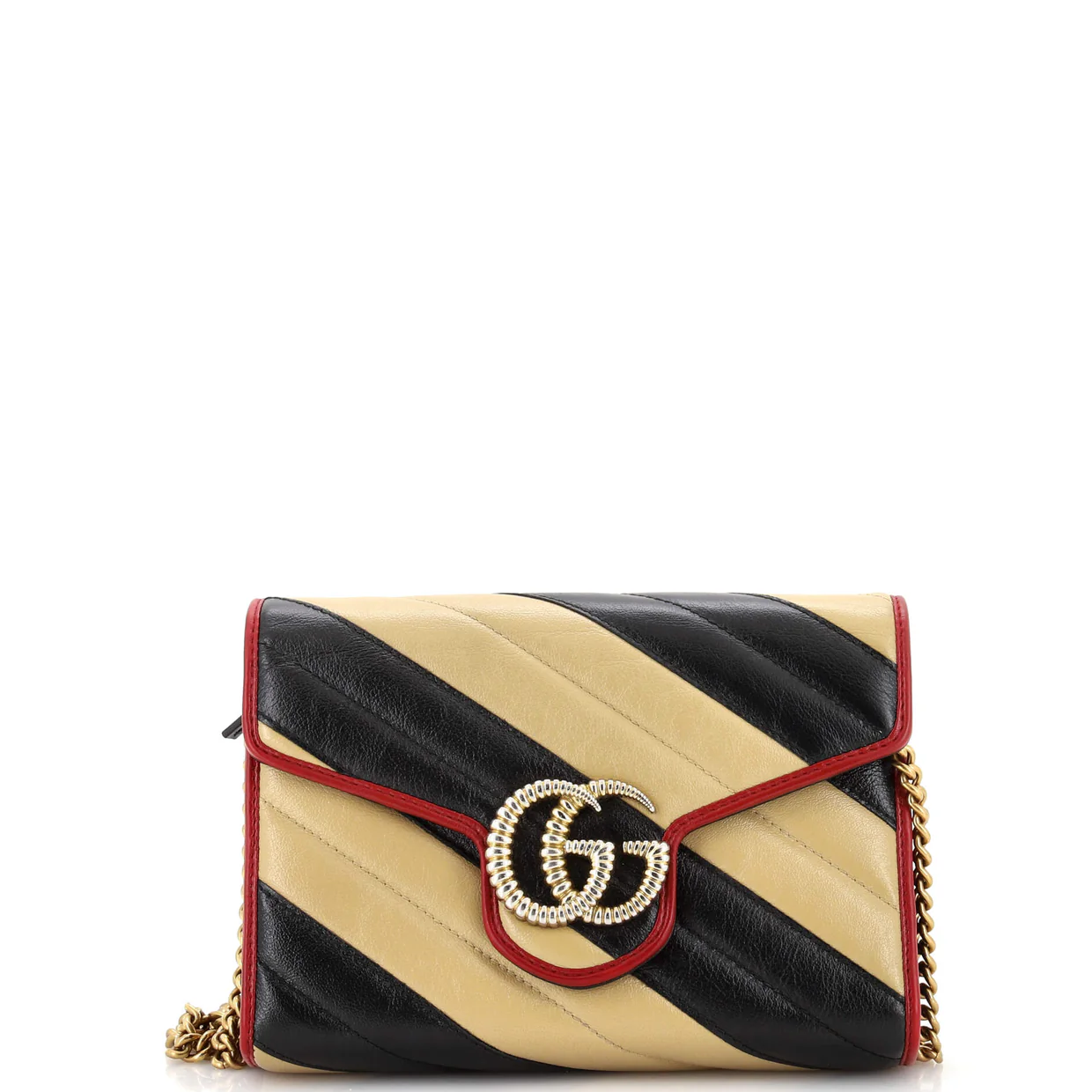 GG Marmont Chain Wallet Diagonal Quilted Leather Mini - Deep Luxury