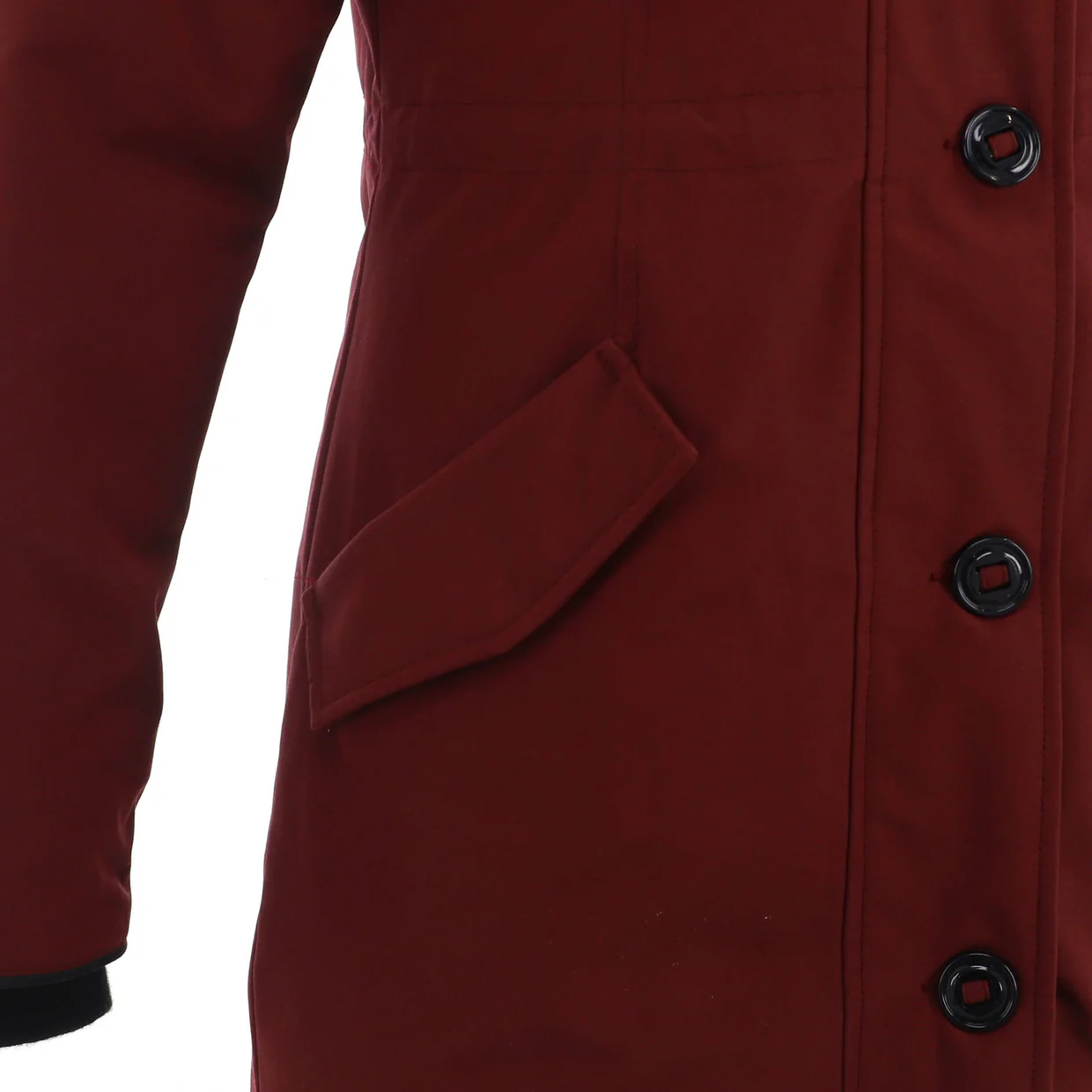 Women’s Rossclair Hooded Parka Polyester Blend with Down and Fur - Deep Luxury