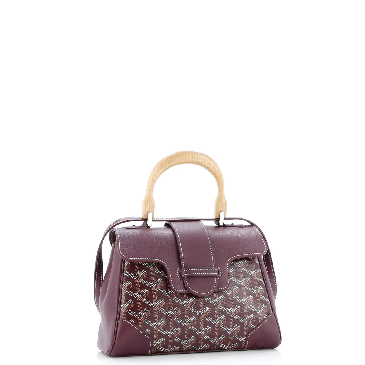 Saigon Top Handle Bag Coated Canvas with Leather Mini - Deep Luxury