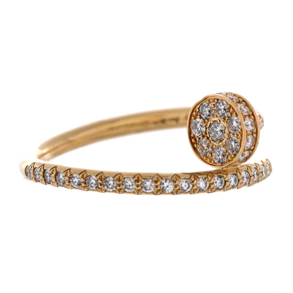Juste un Clou Paved Ring 18K Yellow Gold with Diamonds Small - Deep Luxury