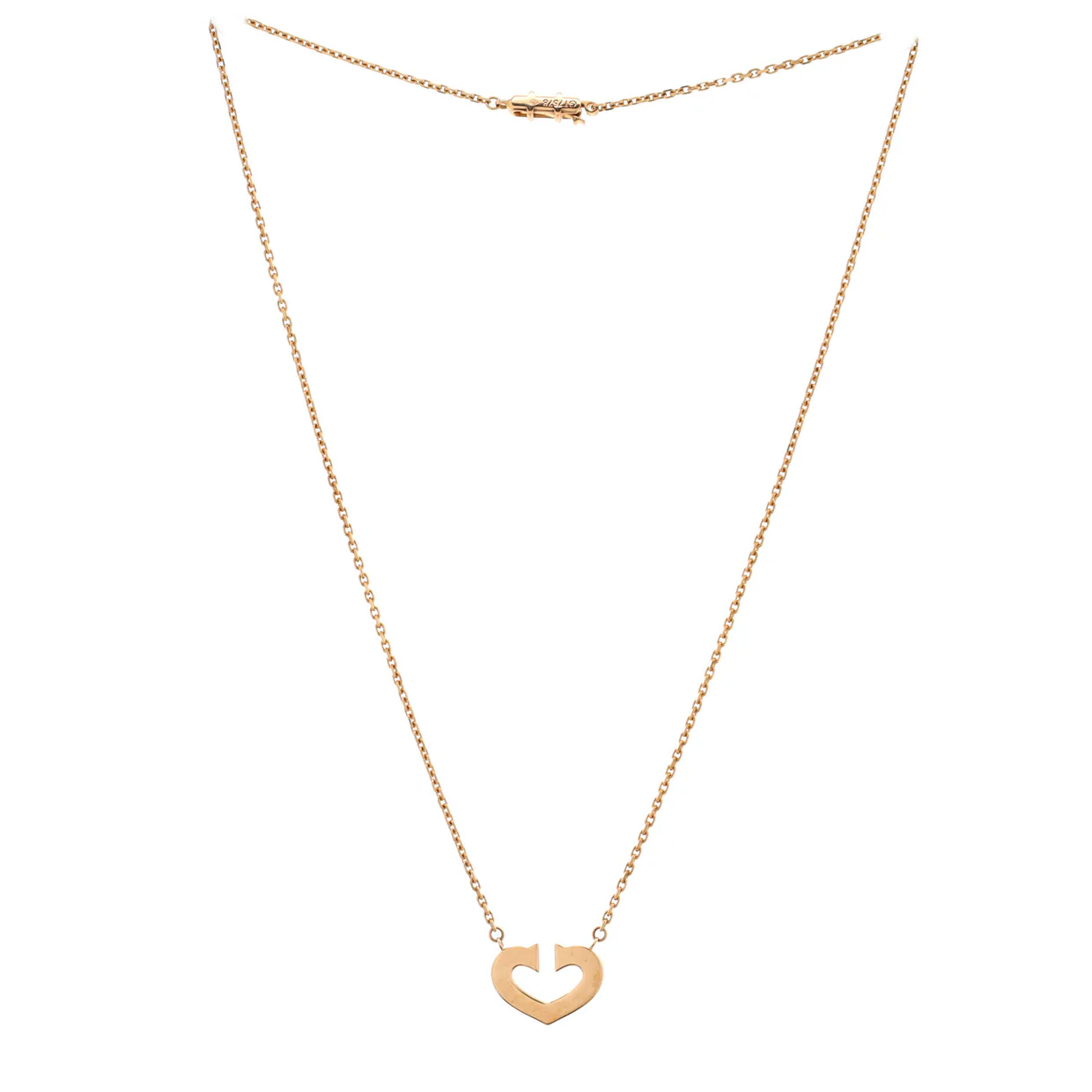 C Heart de Cartier Pendant Necklace 18K Rose Gold - Deep Luxury