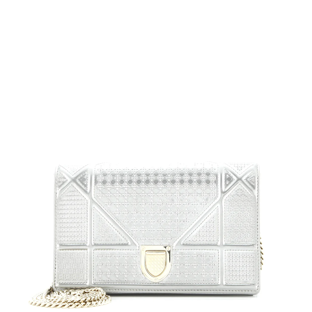 Diorama Wallet on Chain Cannage Embossed Calfskin - Deep Luxury