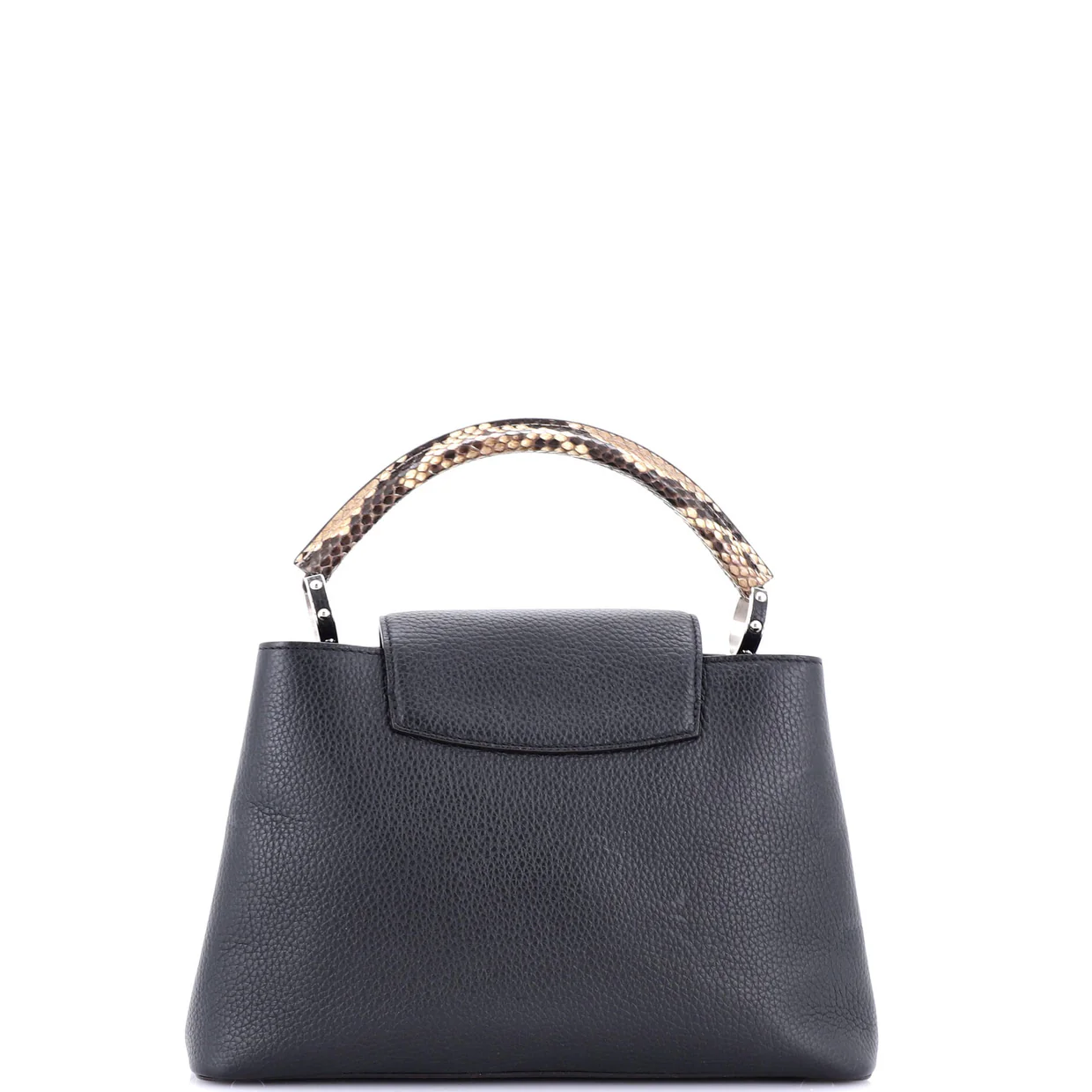 Capucines Bag Leather with Python PM - Deep Luxury