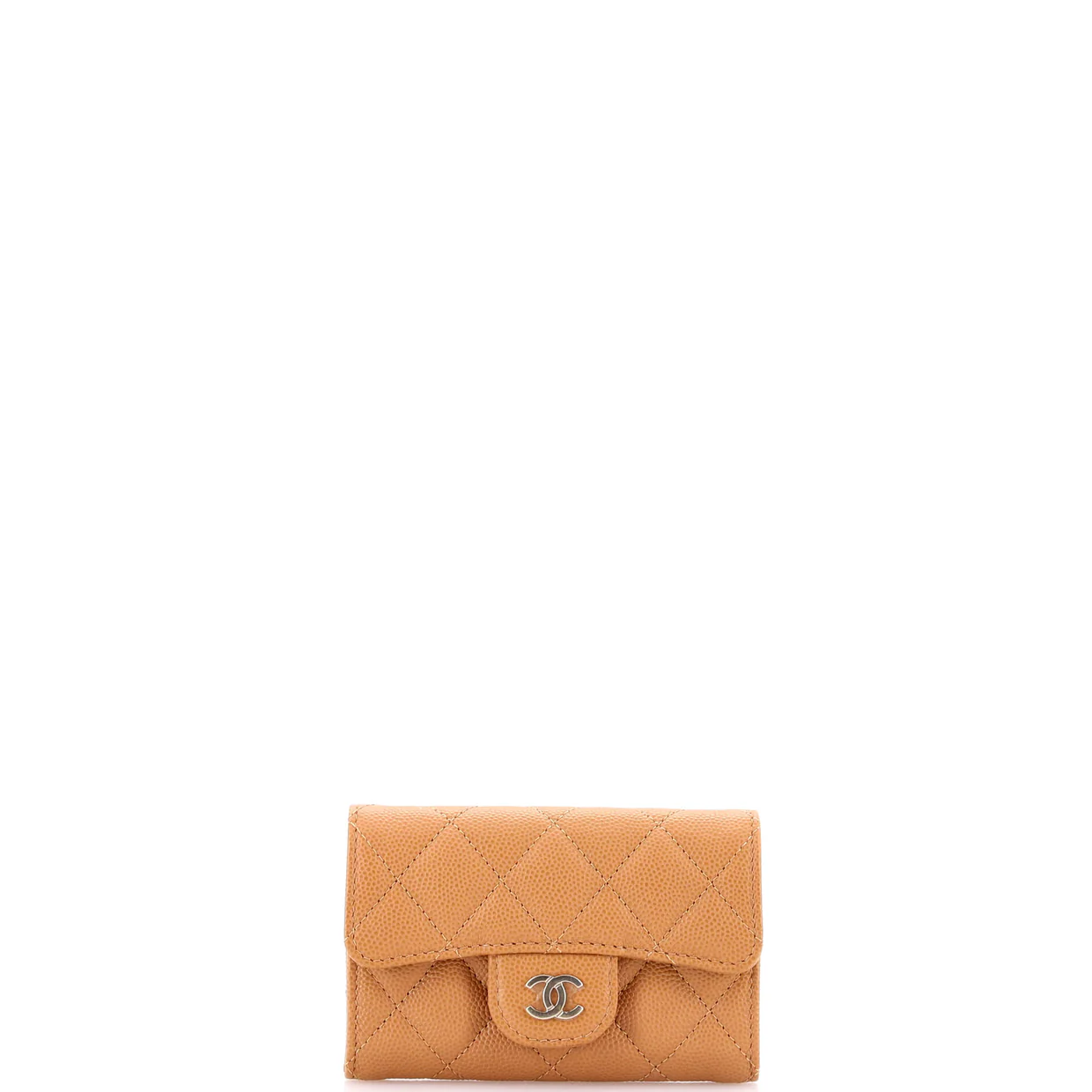 Classic Flap Card Case Quilted Caviar - Deep Luxury