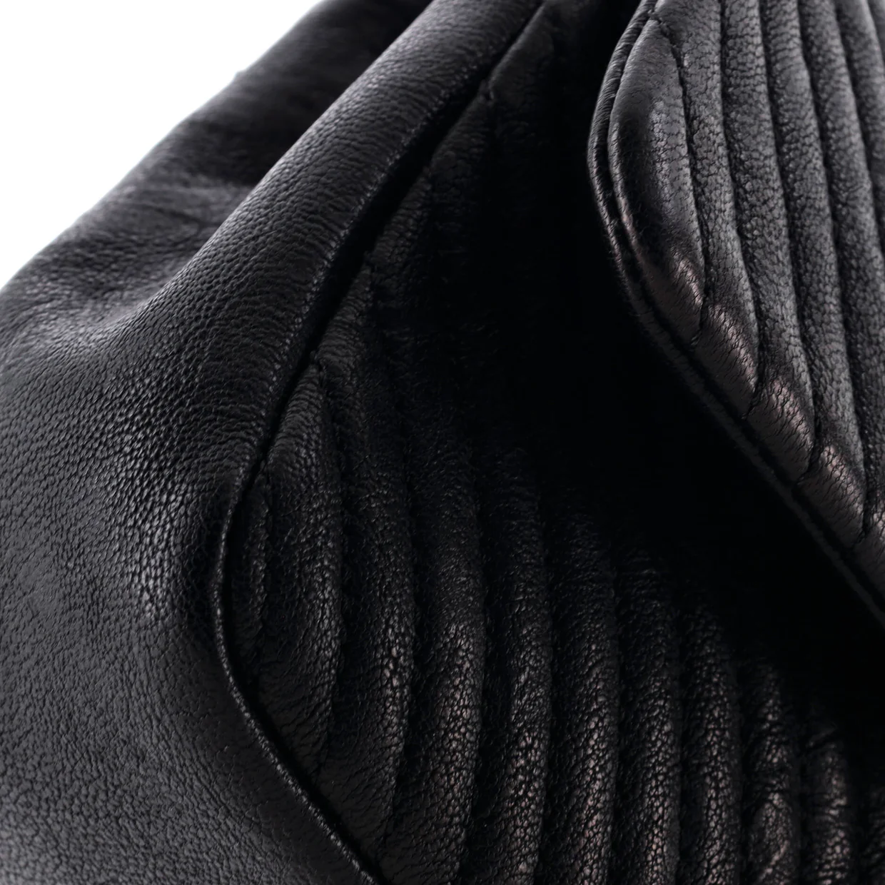 Medallion Charm Flap Bag Chevron Wrinkled Lambskin Small - Deep Luxury