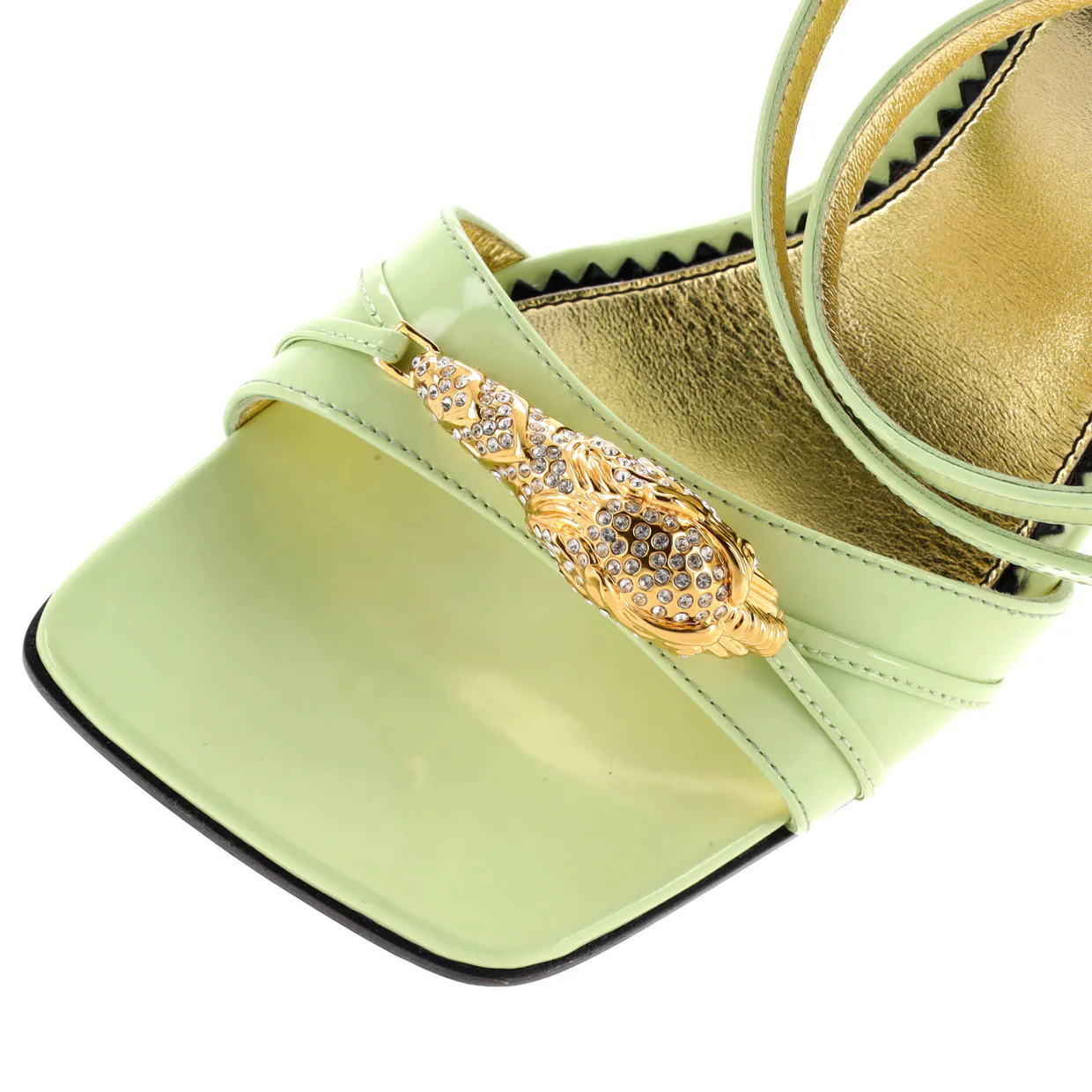 Women's Snake Head Wedge Sandals Leather - Deep Luxury