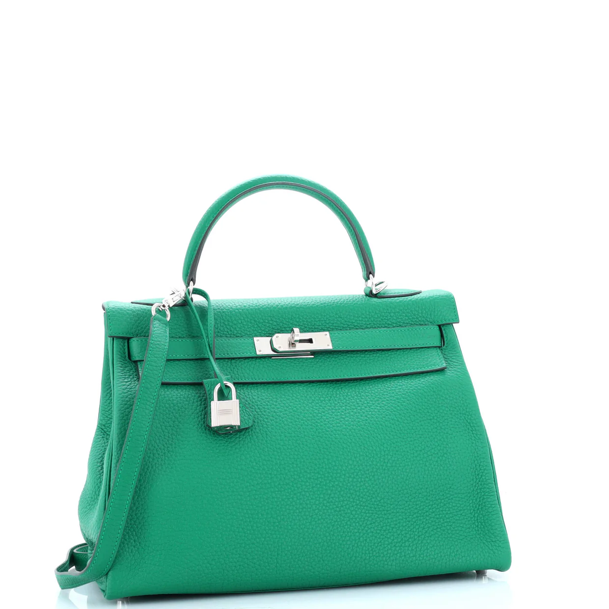 Kelly Handbag Vert Vertigo Togo with Palladium Hardware 32 - Deep Luxury