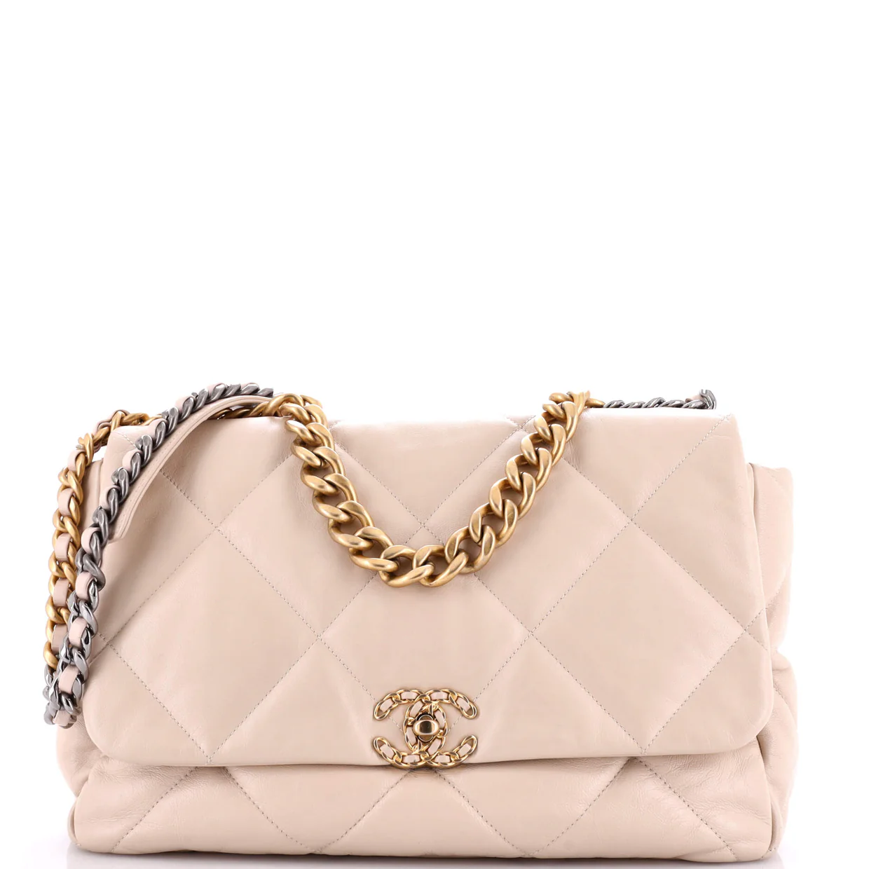 19 Flap Bag Quilted Leather Maxi - Deep Luxury