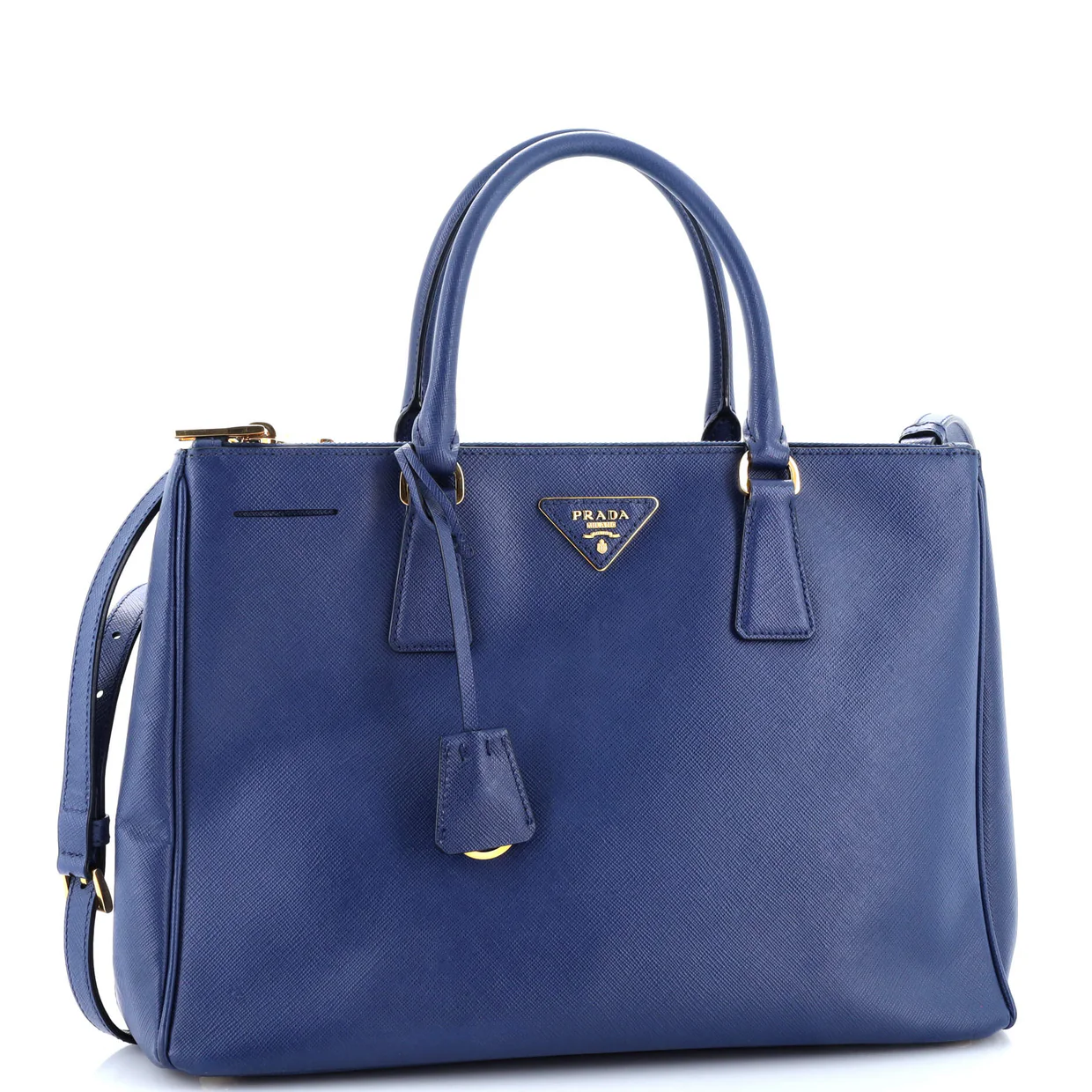 Double Zip Lux Tote Saffiano Leather Large - Deep Luxury