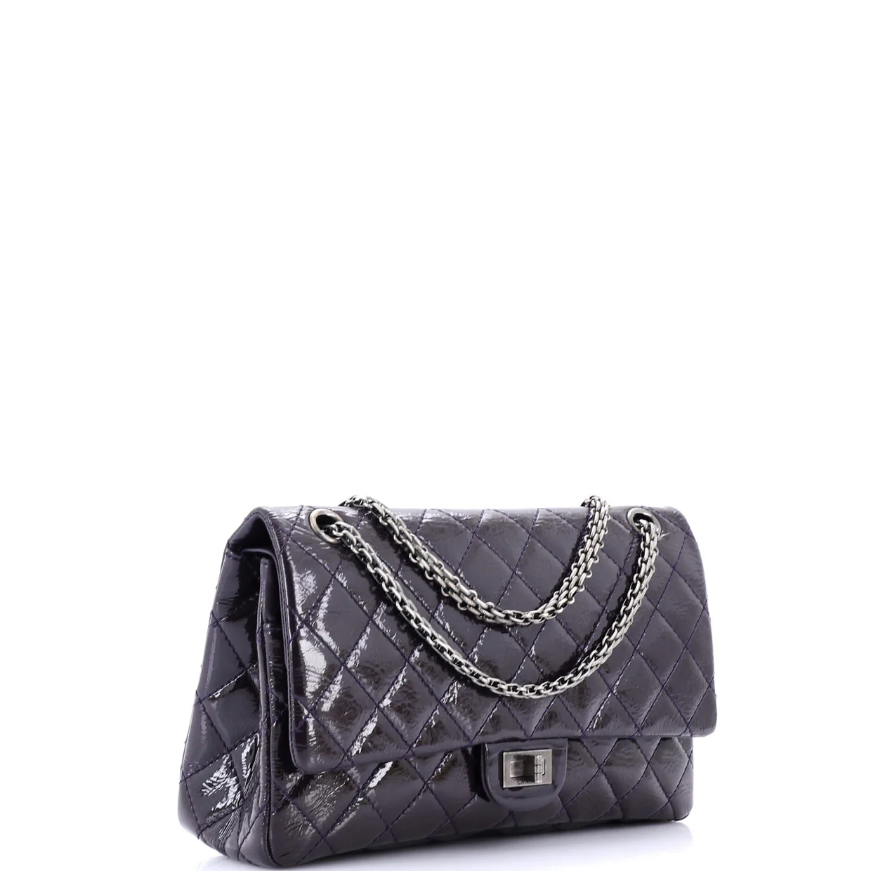Reissue 2.55 Flap Bag Quilted Crinkled Patent 225 - Deep Luxury