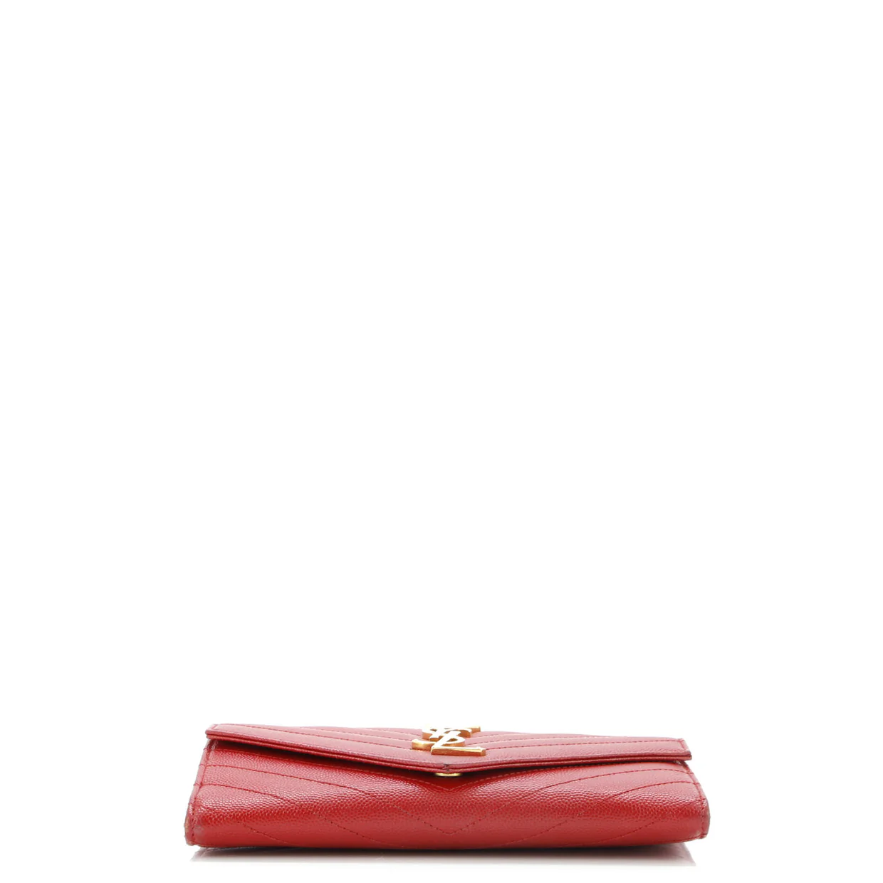 Classic Monogram Flap Wallet Matelasse Chevron Leather Large - Deep Luxury