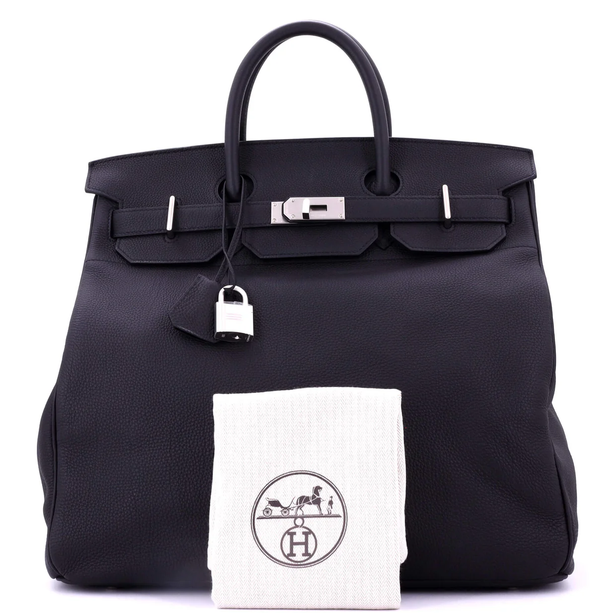 HAC Birkin Bag Noir Togo with Brushed Palladium Hardware 40 - Deep Luxury