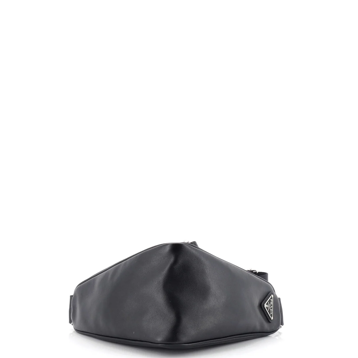 Triangle Logo Zip Crossbody Bag Leather Small - Deep Luxury