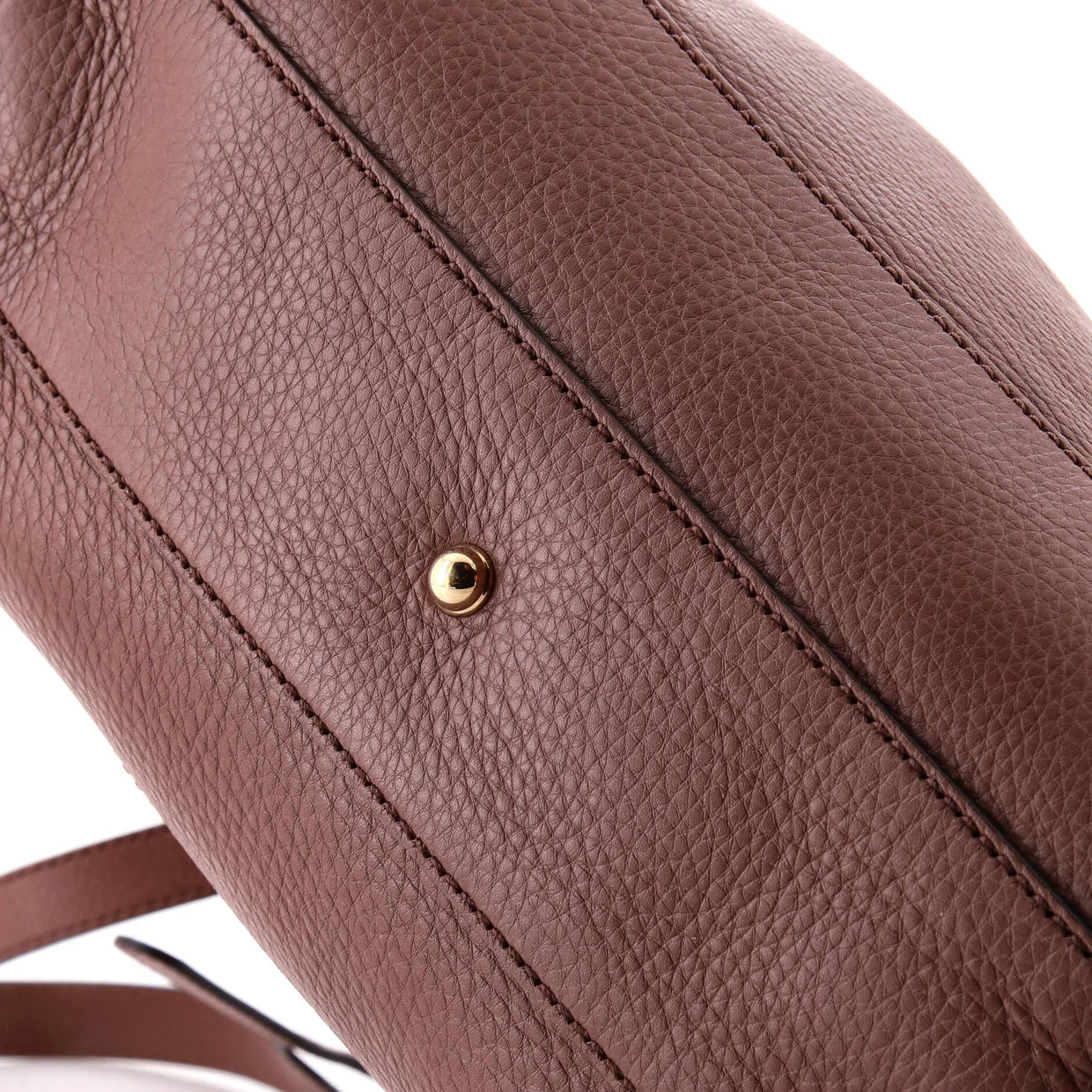 Bamboo Shopper Tote Leather Small - Deep Luxury