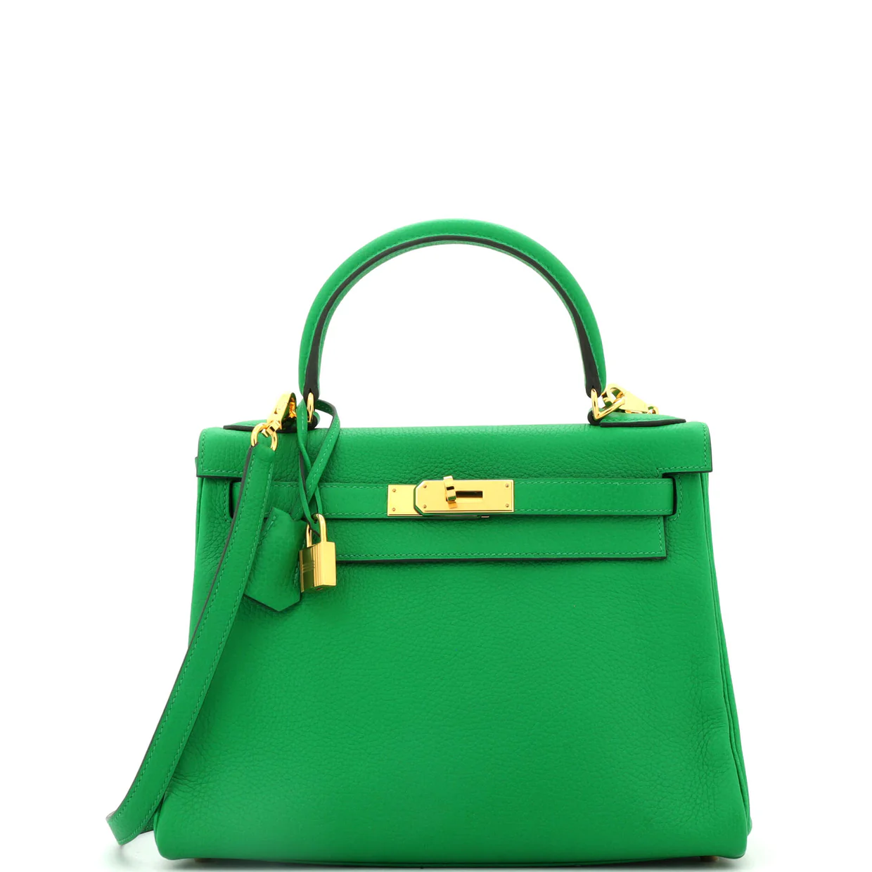 Kelly Handbag Bamboo Clemence with Gold Hardware 28 - Deep Luxury