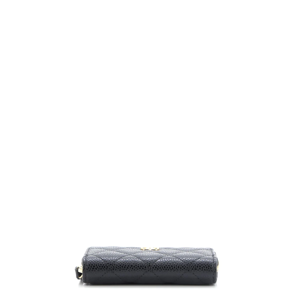 CC Zip Coin Purse Quilted Caviar Small - Deep Luxury