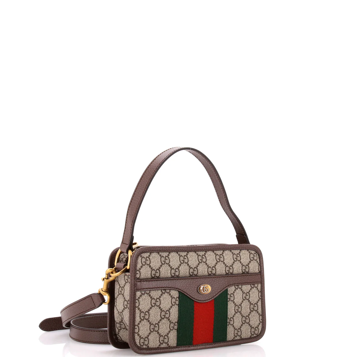 Ophidia Top Handle Camera Bag GG Coated Canvas Small - Deep Luxury