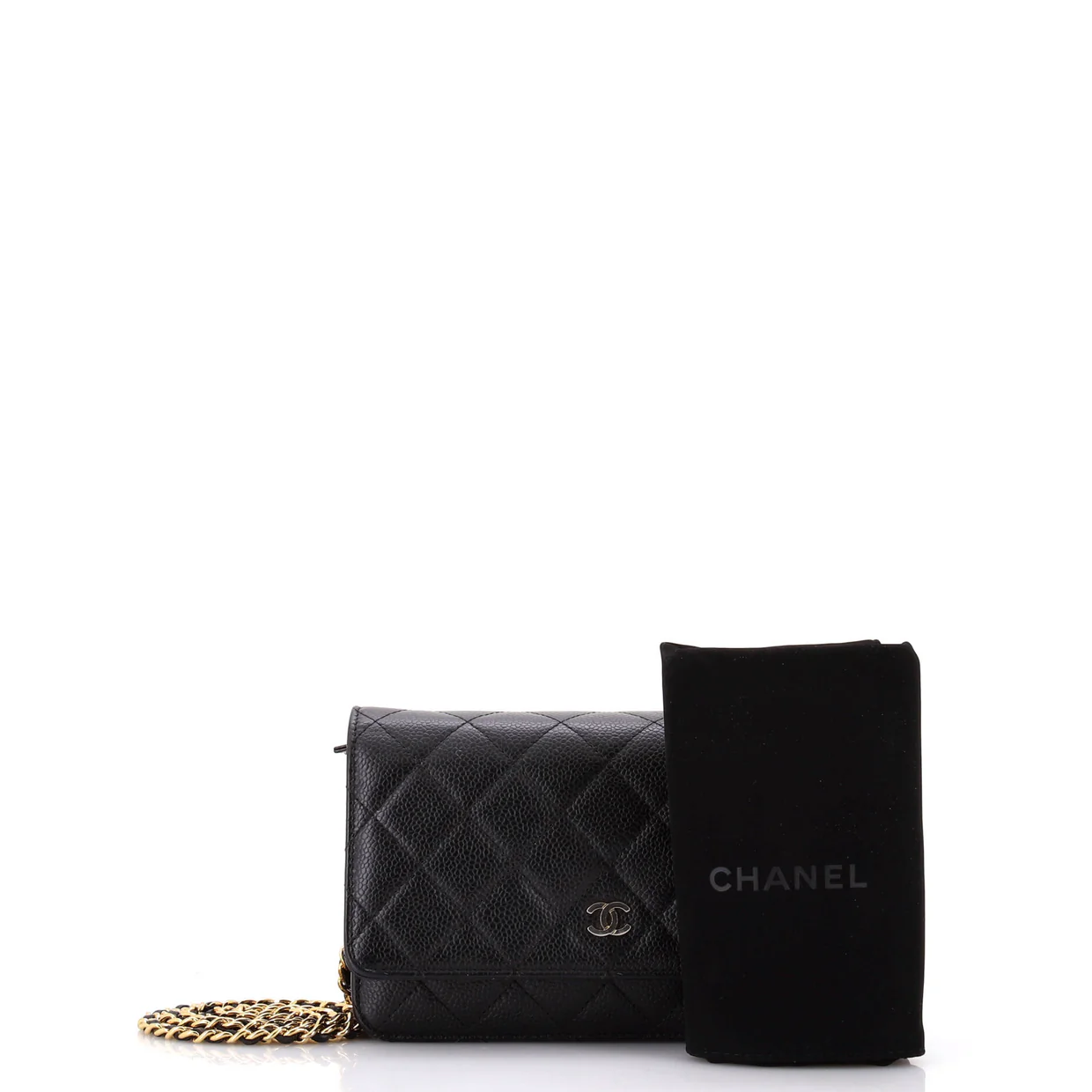 Wallet on Chain Quilted Caviar - Deep Luxury