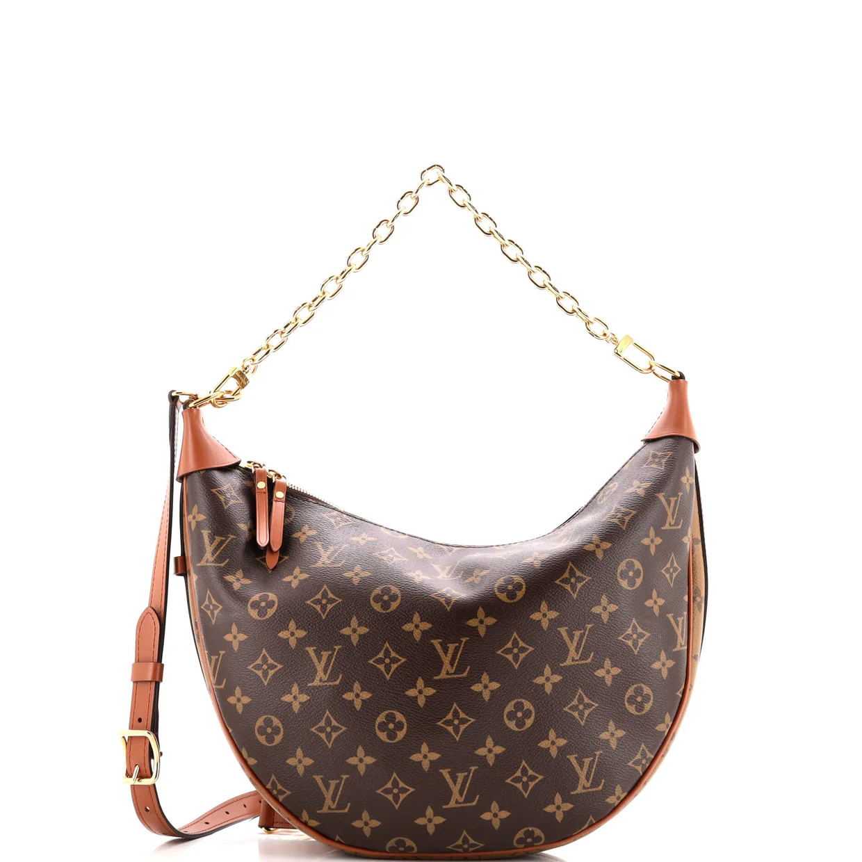 Loop Hobo Reverse Monogram Canvas - Deep Luxury