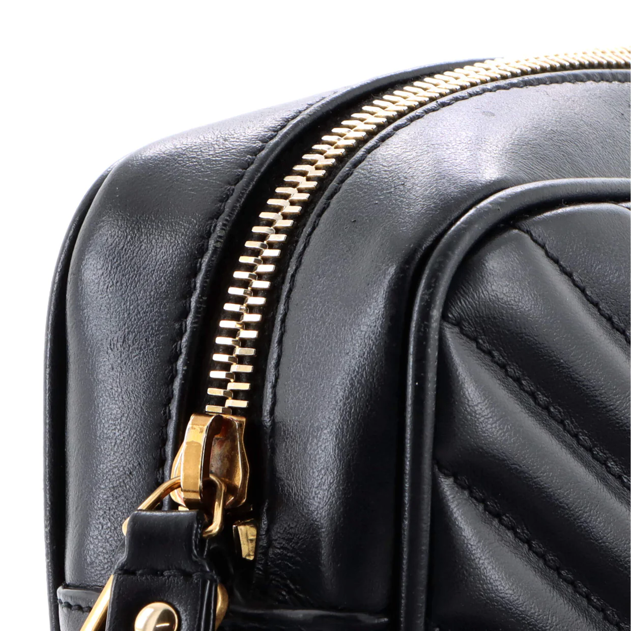 Lou Camera Bag Matelasse Chevron Leather Small - Deep Luxury