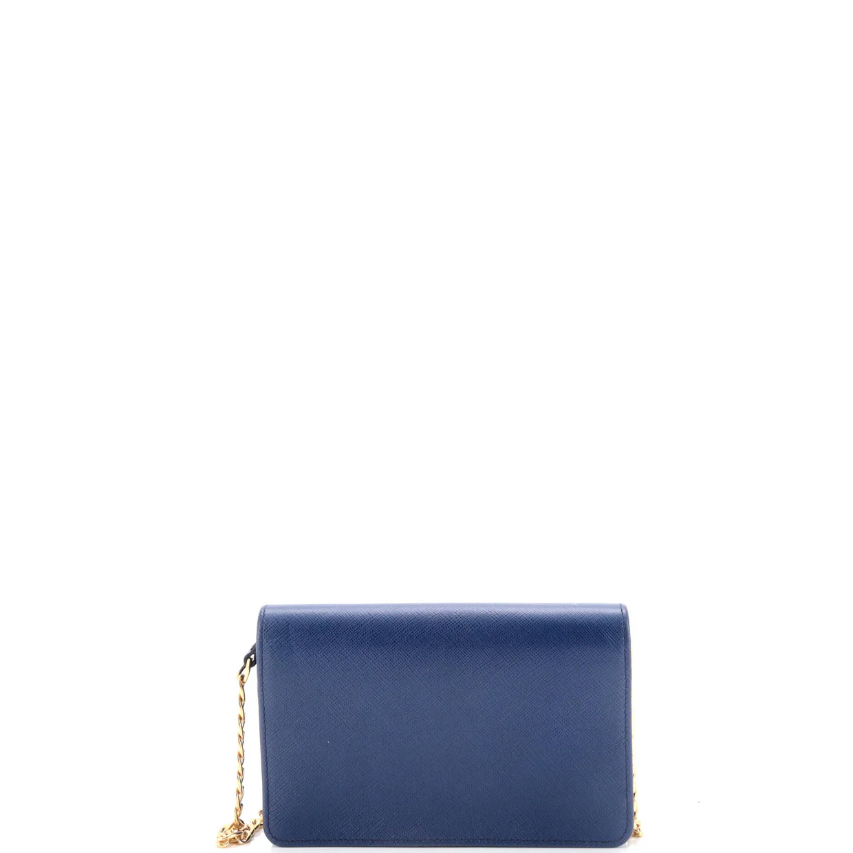 Chain Wallet Crossbody Saffiano Leather - Deep Luxury