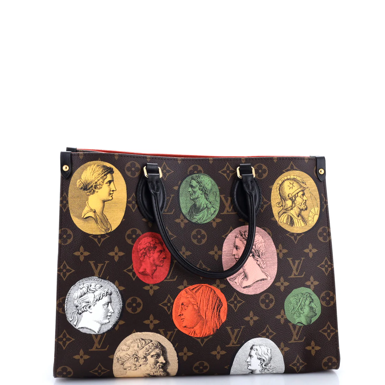 OnTheGo Tote Limited Edition Fornasetti Cameo Monogram Canvas MM - Deep Luxury