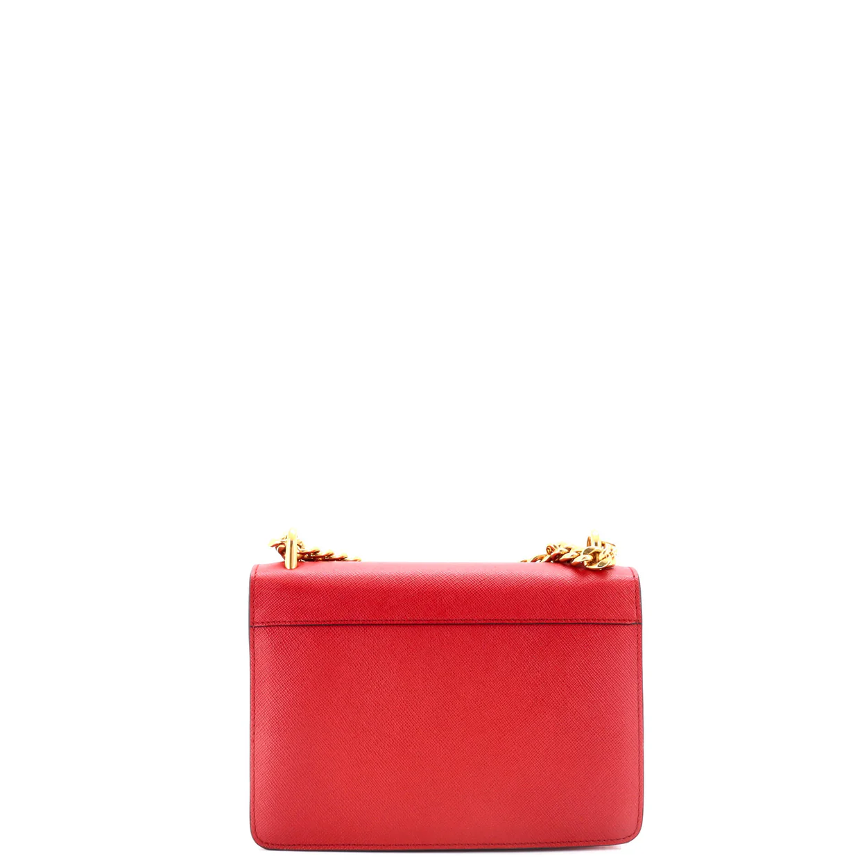 Chain Flap Bag Saffiano Leather Small - Deep Luxury