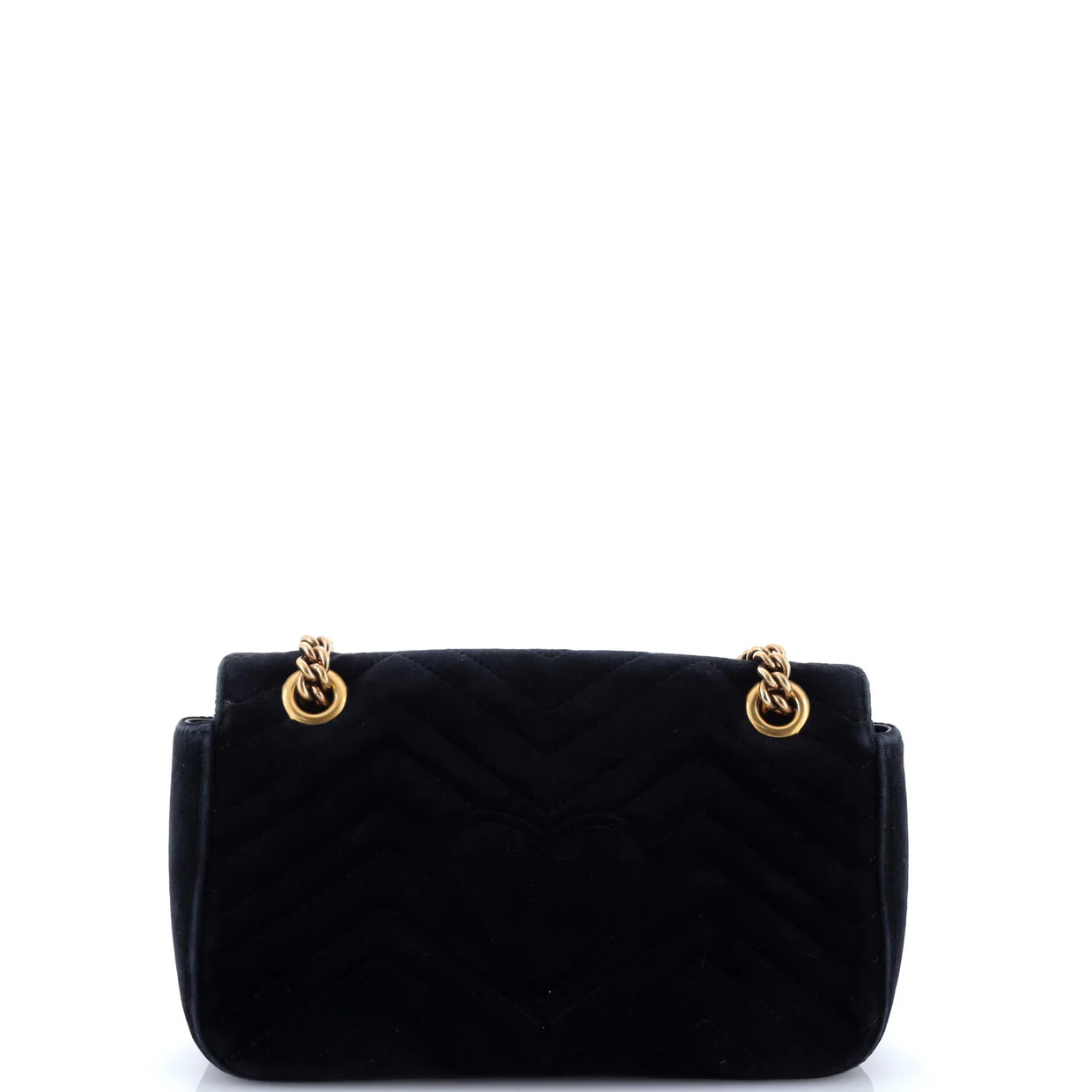 GG Marmont Flap Bag Crystal Embellished Matelasse Velvet Medium - Deep Luxury