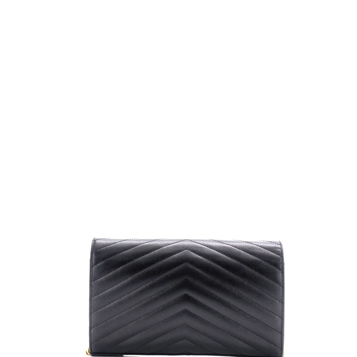 Classic Monogram Wallet on Chain Matelasse Chevron Leather Medium - Deep Luxury