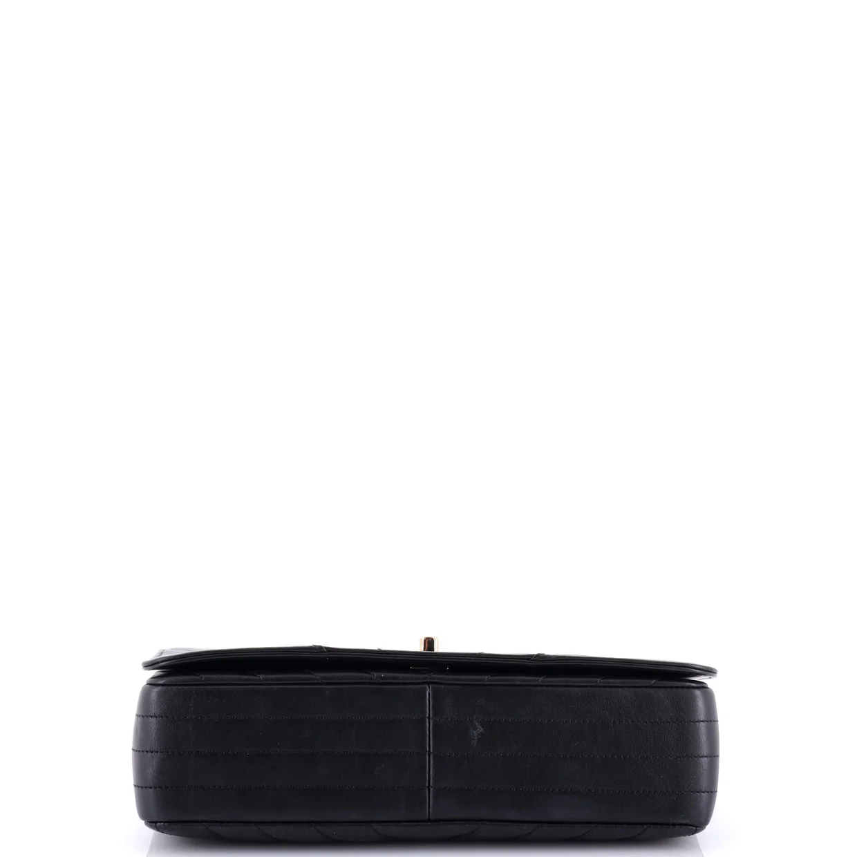 Statement Flap Bag Chevron Calfskin Small - Deep Luxury