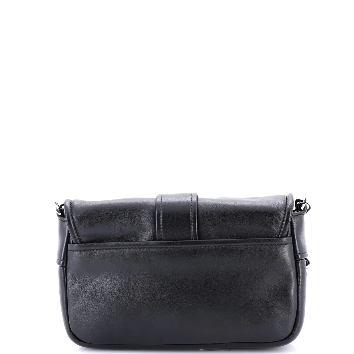 Pocket Flap Shoulder Bag Leather - Deep Luxury