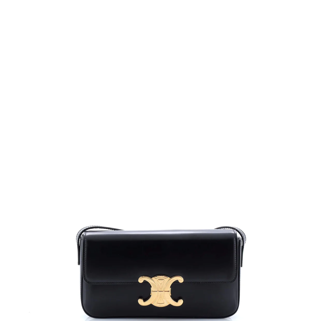 Triomphe East-West Shoulder Bag Smooth Calfskin - Deep Luxury