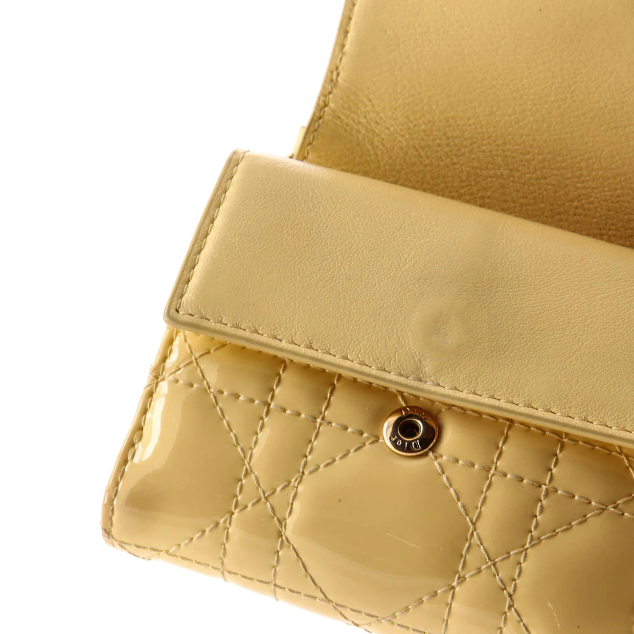 Lady Dior Lotus Wallet Cannage Quilt Lambskin Compact - Deep Luxury
