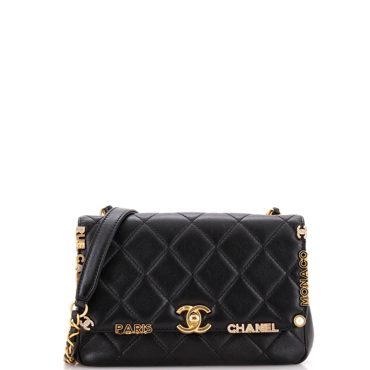 Paris Monaco Flap Bag Quilted Lambskin Mini - Deep Luxury