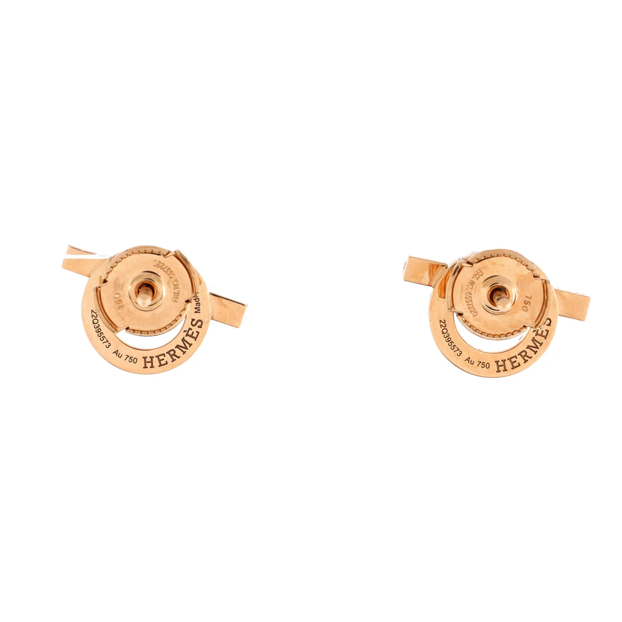 Finesse Stud Earrings 18K Rose Gold and Diamonds - Deep Luxury