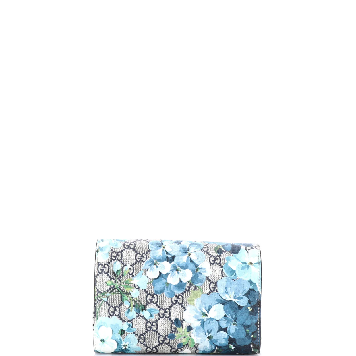 Dionysus Chain Wallet Blooms Print GG Coated Canvas Small - Deep Luxury