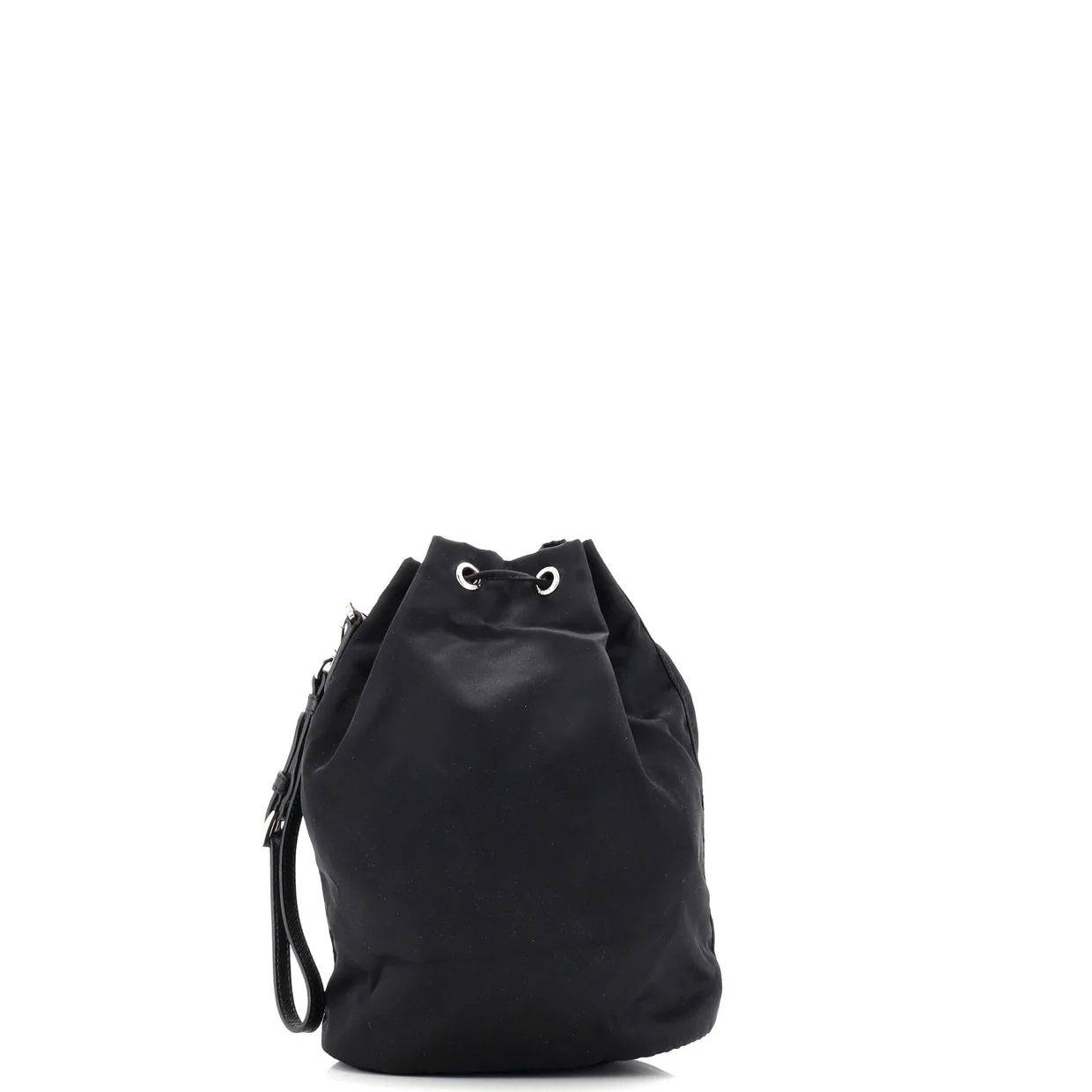 Drawstring Wristlet Bucket Bag Tessuto Small - Deep Luxury