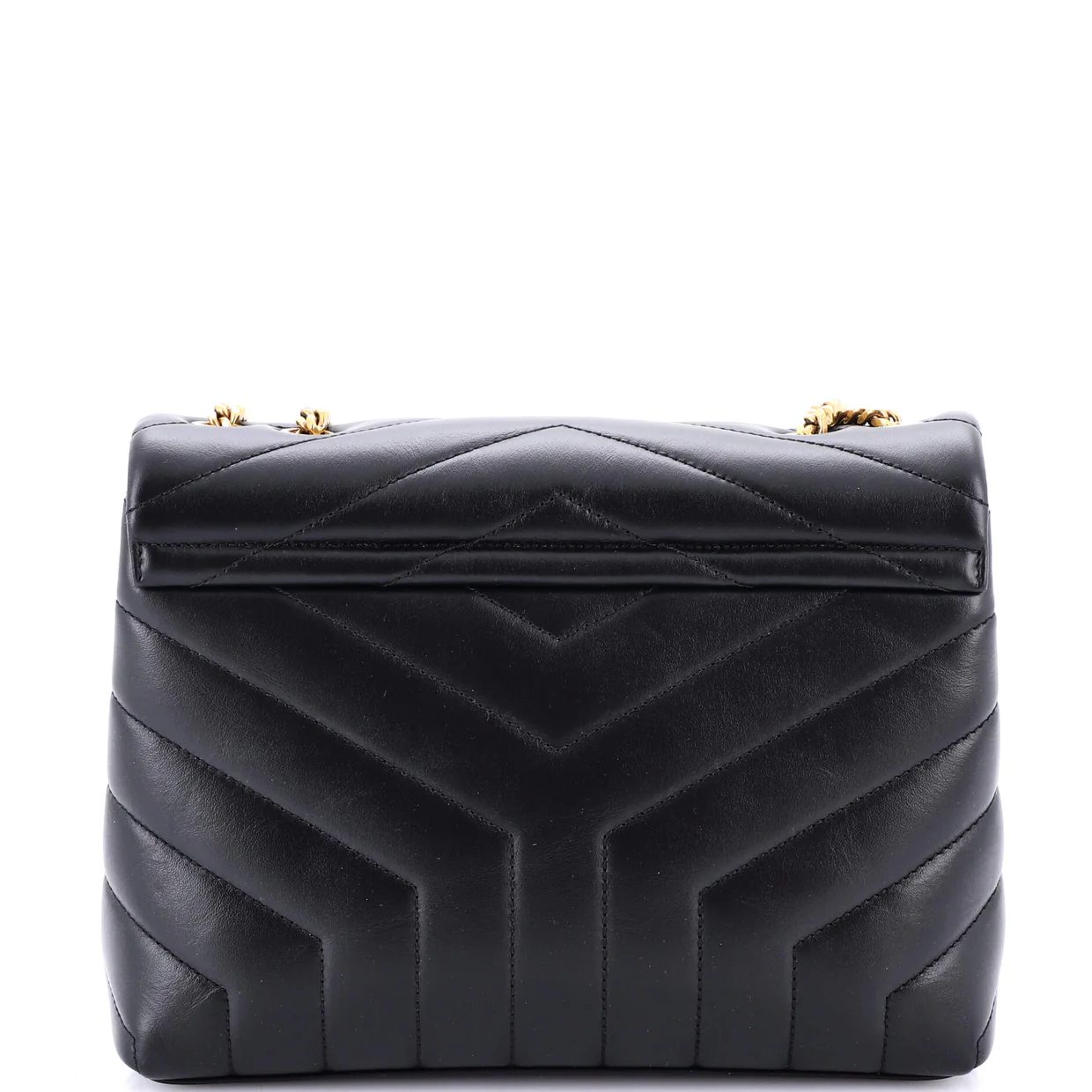 Loulou Shoulder Bag Matelasse Chevron Leather Small - Deep Luxury