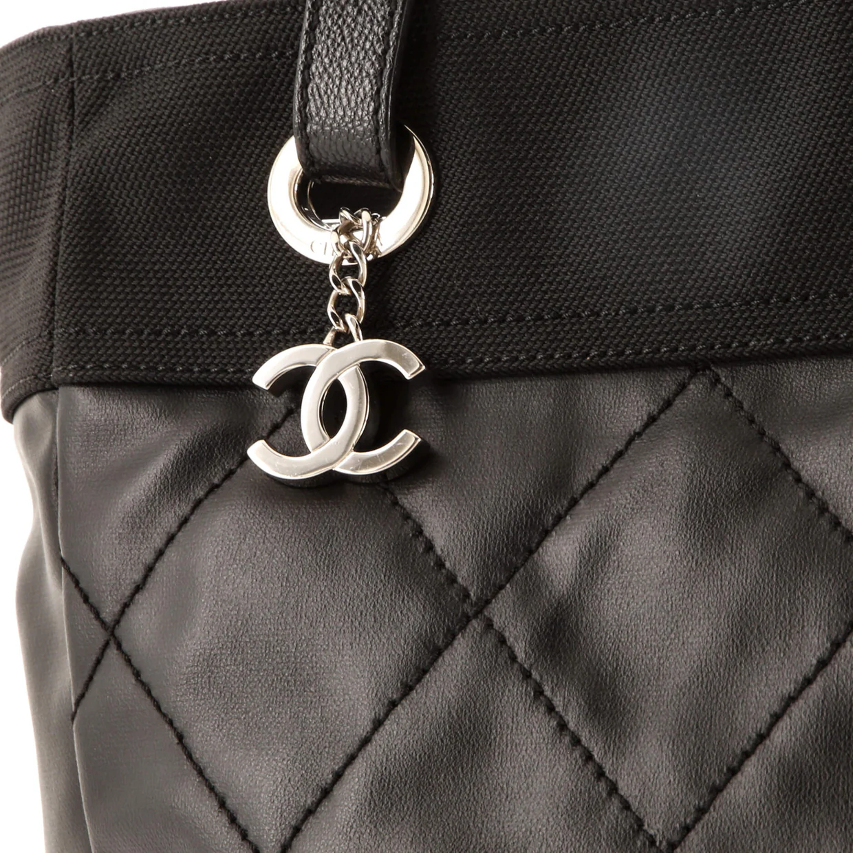 Biarritz Tote Quilted Coated Canvas Small - Deep Luxury