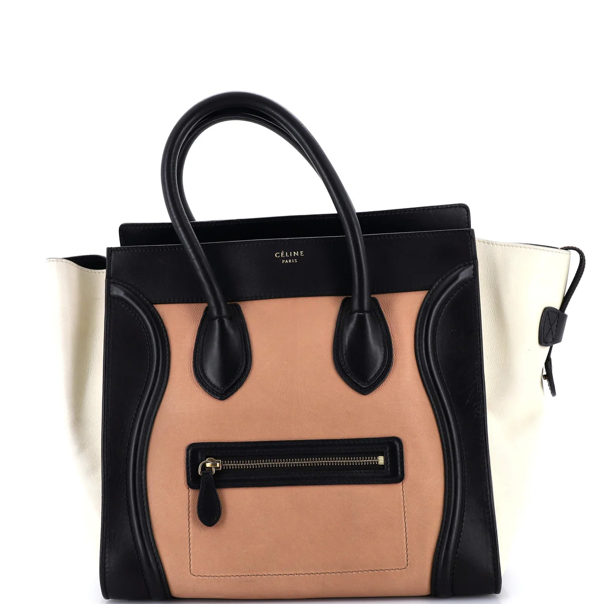 Tricolor Luggage Bag Leather Mini - Deep Luxury